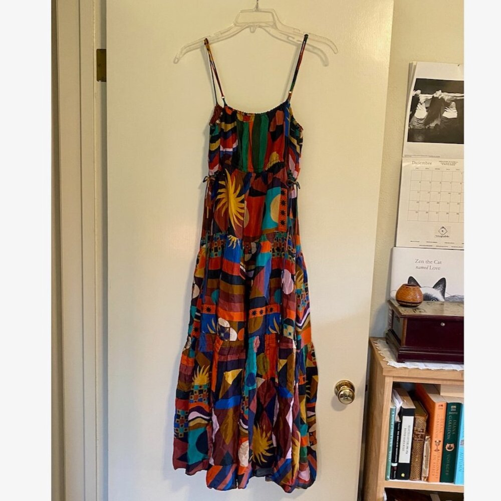 Farm Rio Spaghetti Strap Lined Dress, New With Tags, Women's Extra Small, XS